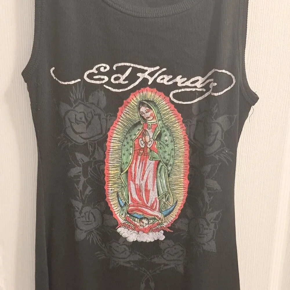 Ed-hardy Women's Black and Grey Dress - Picture 6 of 7